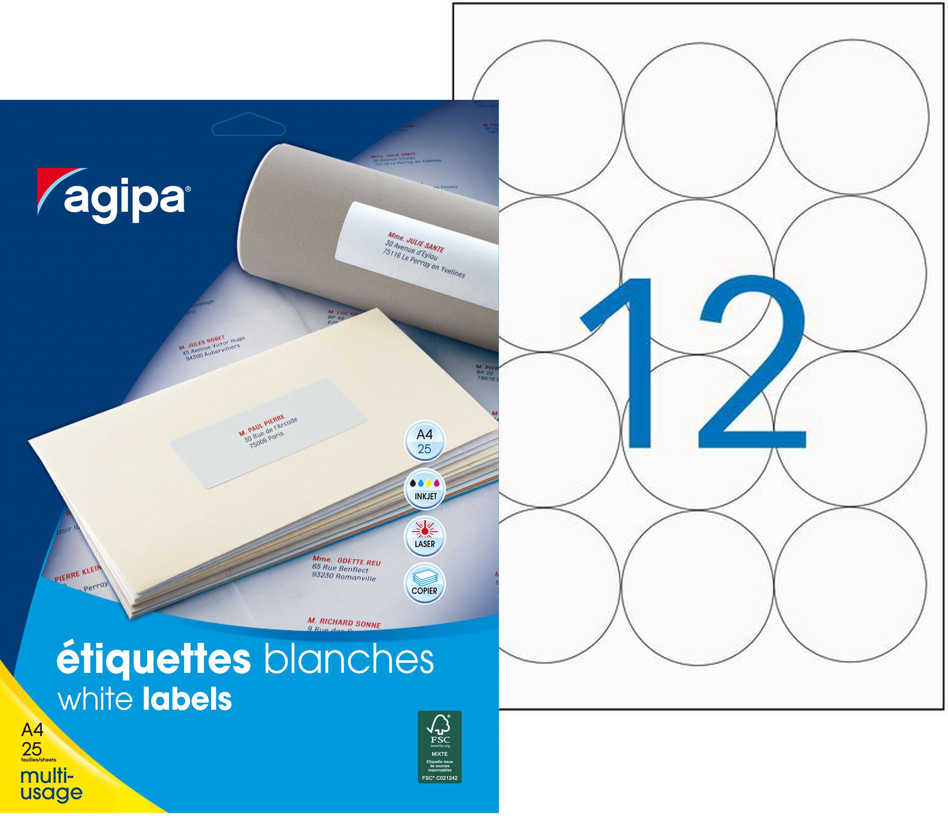 1575 Autocollants Cercle Premium – Étiquettes Autoadhésives – 63 Par Feuille